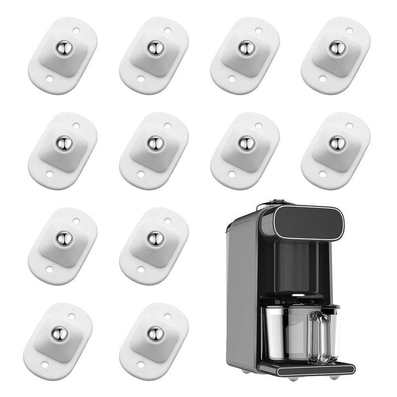 keepsweat Self Adhesive Mini Caster Wheels,12 Pcs Small Appliance Swivel Wheels 360°Rotation Universal Appliance Rollers Sticky Pulley for Kitchen Appliances,Storage Box,Small Furniture Bottom (White) - Image 1